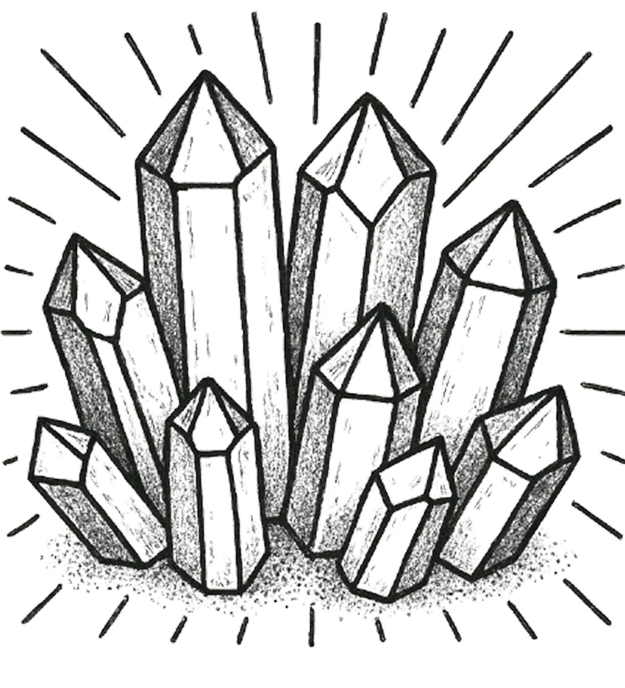 Crystal energy boost illustration